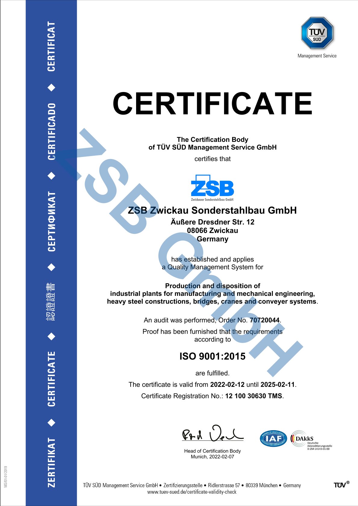 QMS DIN EN ISO 9001 2015 englisch